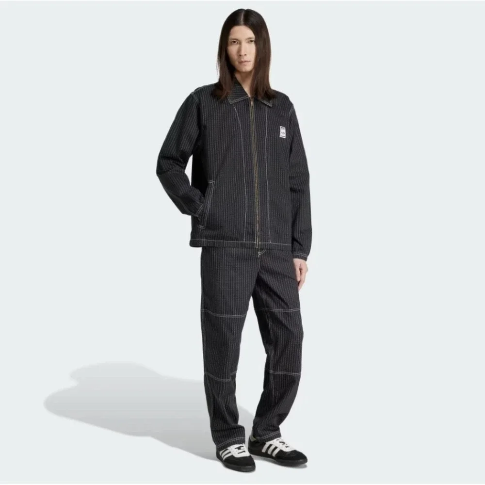 adidas Originals Wabash‎ Nylon Coach Jacket Black Full-Zip Men's Small NWT